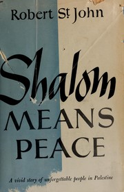 Cover of: Shalom means peace.