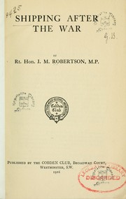 Cover of: Shipping after the war