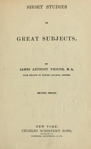 Cover of: Short studies on great subjects