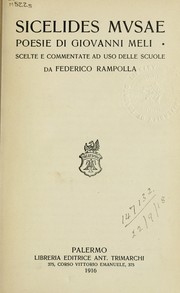 Cover of: Sicelides Musae