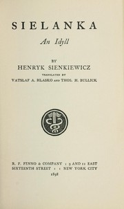 Cover of: Sielanka: an idyll.  Translated by Vatslaf A. Hlasko and Thos. H. Bullick