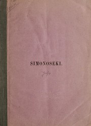 Cover of: The Simonoseki affair: A chapter of Japanese history