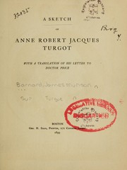 Cover of: A sketch of Anne Robert Jacques Turgot