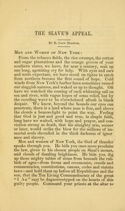 Cover of The slave's appeal