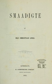Cover of: Smaadigte by Ole Christian Lund