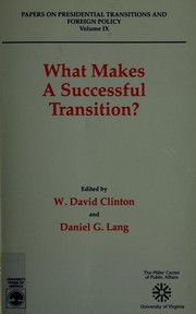 Cover of: What makes a successful transition?