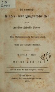 Cover of: Sämmtliche Kinder- und Jugendschriften by Joachim Heinrich Campe