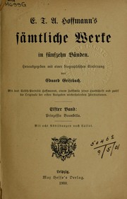Cover of: Sämtliche Werke by E. T. A. Hoffmann