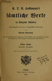 Cover of: Sämtliche Werke by E. T. A. Hoffmann, E. T. A. Hoffmann