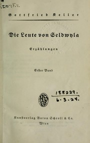 Cover of: Sämtliche Werke by Gottfried Keller