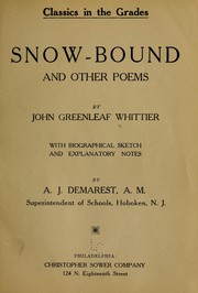 Cover of: Snow-bound and other poems by John Greenleaf Whittier