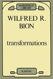 Cover of: Transformations (Maresfield Library) by Wilfred R. Bion
