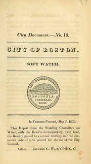 Cover of: Soft water.