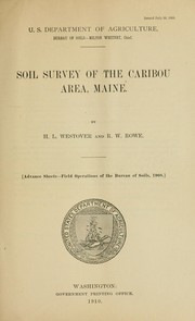 Cover of: Soil survey of the Caribou area, Maine