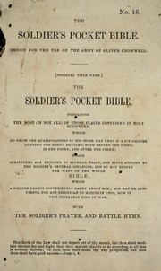 Cover of: The Soldier's pocket Bible by South Carolina Tract Society