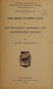 Cover of: Some desert watering places in southeastern California and southwestern Nevada