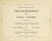 Cover of: Song development for little children