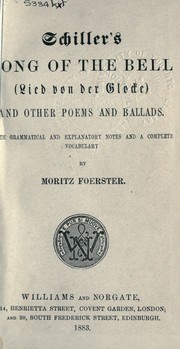 Cover of: Song of the bell by Friedrich Schiller