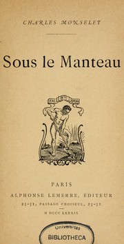 Cover of: Sous le manteau