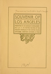 Cover of: Souvenir of Los Angeles by Freemasons. Los Angeles, Cal. Knights templar. [from old catalog]