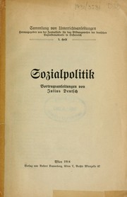 Cover of: Sozialpolitik: Vortragsanleitungen