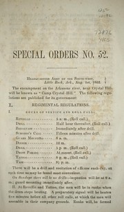 Cover of: Special orders no. 52 by Confederate States of America. Army. Trans-Mississippi Dept.