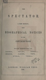 Cover of: The Spectator [by Addison and others]