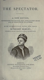 Cover of: The Spectator by Joseph Addison