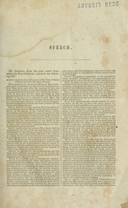 Cover of: Speech of Hon. Thomas A. Jenckes, of Rhode Island