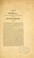Cover of: Speech of Mr. Hayne, delivered in the Senate of the United States, on the mission to Panama, March, 1826