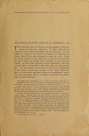 Cover of: The speech of Pope Urban II. at Clermont, 1095