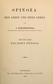 Cover of: Spinoza by Jacob Freudenthal