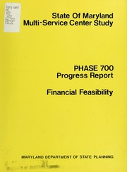 Cover of: State of Maryland multi-service center study
