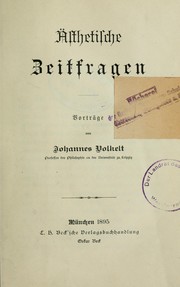Cover of: Ästhetische Zeitfragen