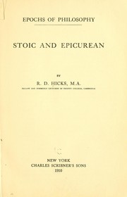 Cover of: Stoic and Epicurean