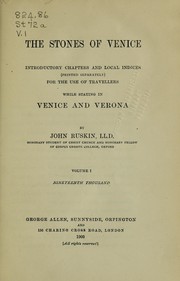 Cover of: The stones of Venice | John Ruskin