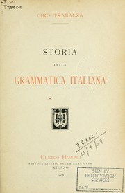 Cover of: Storia della grammatica italiana