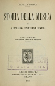 Cover of: Storia della musica