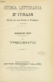 Cover of: Storia letteraria d'Italia