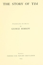Cover of: The story of Tim by George Henry Borrow