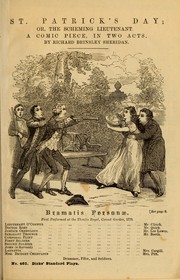 Cover of: St. Patrick's day [or, The scheming lieutenant by Richard Brinsley Sheridan