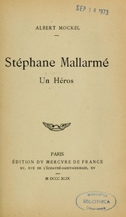 Cover of: Stéphane Mallarmé: un héros