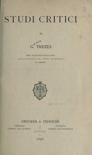 Cover of: Studi critici by Gaetano Trezza