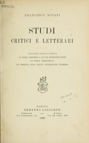 Studi, critici e letterari by Francesco Novati