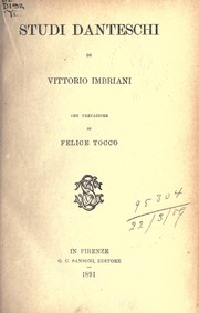 Cover of: Studi danteschi