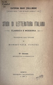 Cover of: Studi di letteratura italiana classica e moderna