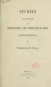 Cover of: Studien zur Geschichte der spanischen und portugiesischen Nationalliteratur