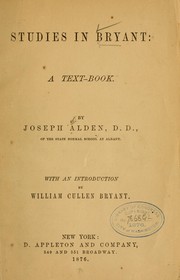 Cover of: Studies in Bryant: a text-book.