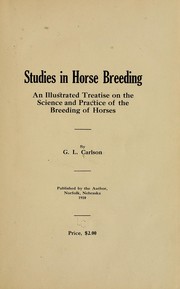 Cover of: Studies in horse breeding