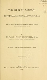 Cover of: The study of anatomy by Edward Mussey Hartwell